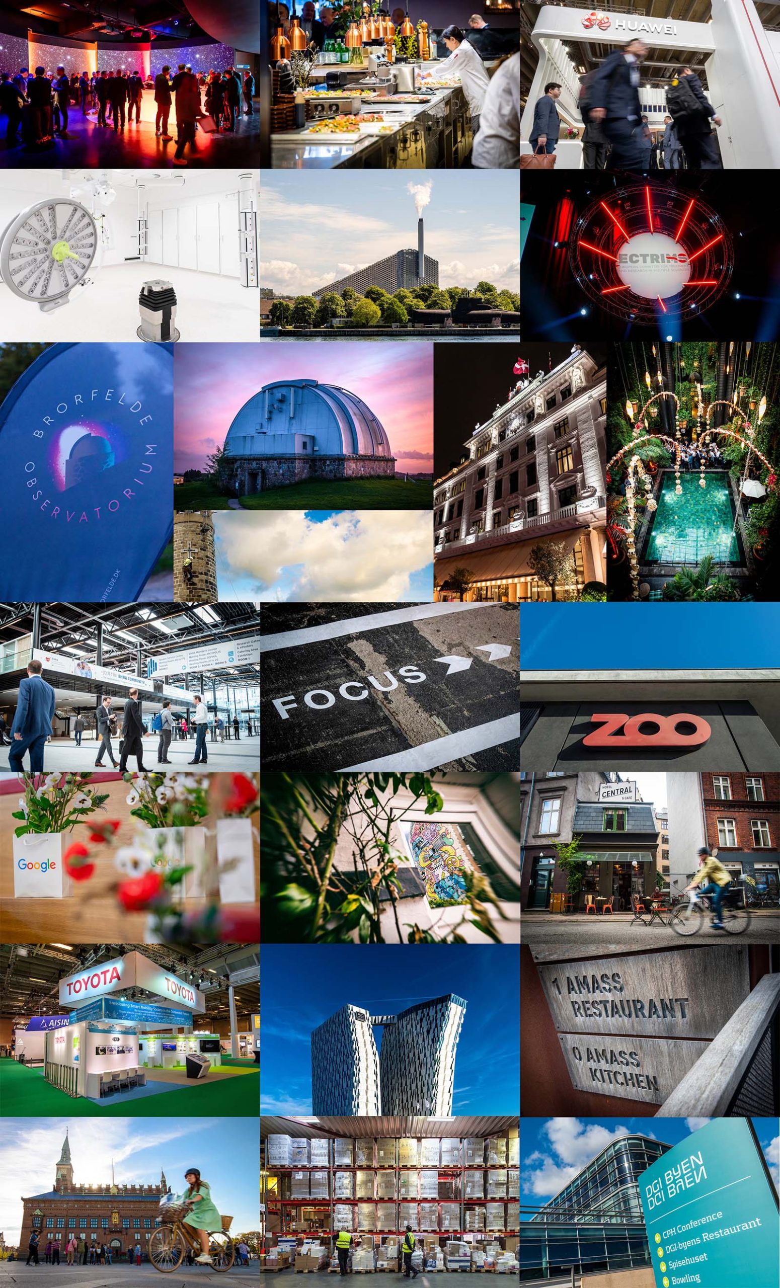 Examples of professional images that are used in the course material for Essential Photo Skills for Your Business